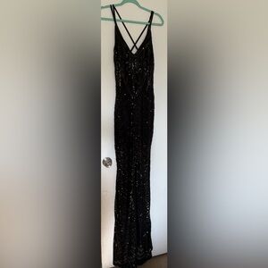 Banjul Black Sequin Dress
